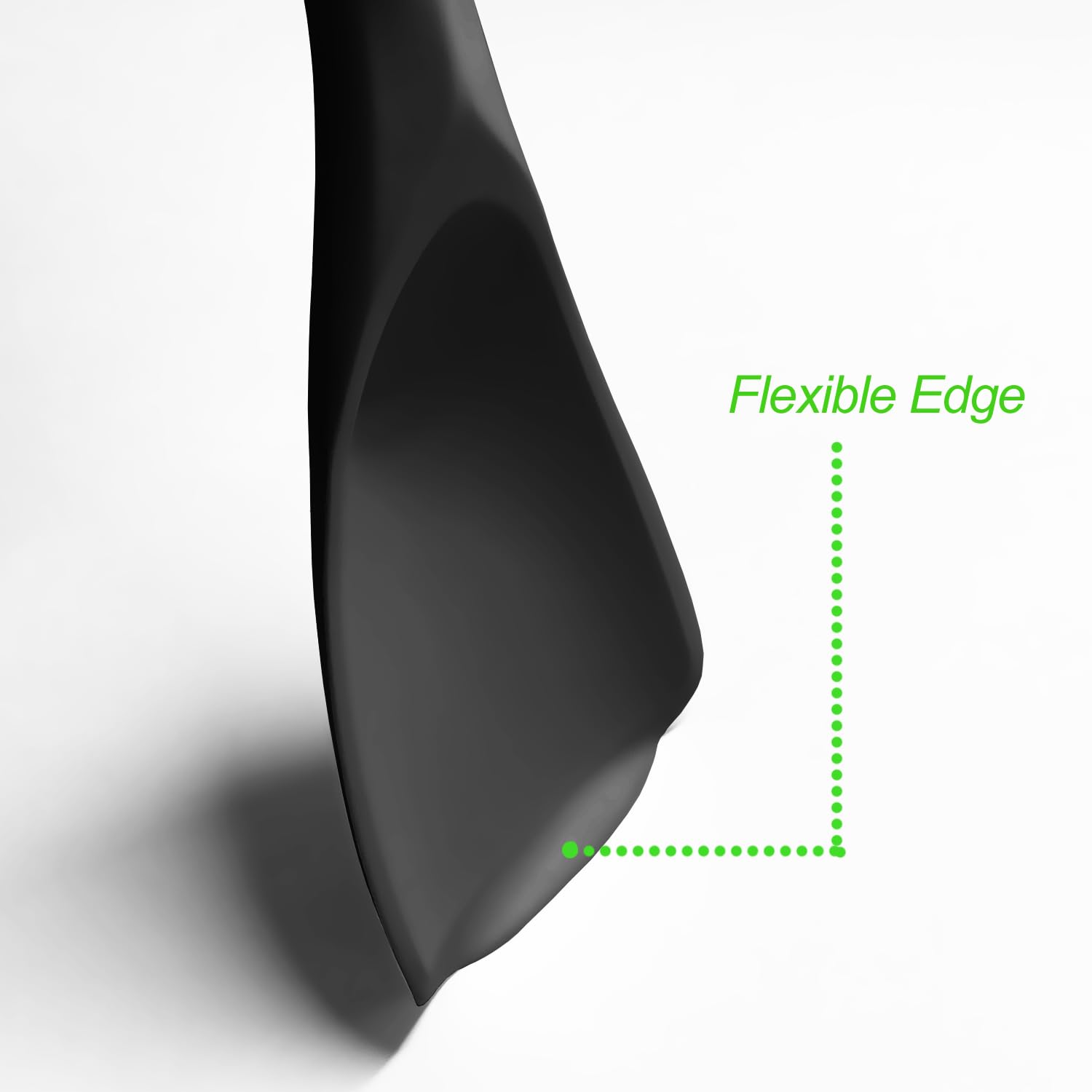 VOVOLY Cuchara de cocina antiadherente, cuchara de silicona para mezclar, cuchara y raspar, color negro (13.4 pulgadas + 11.4 pulgadas, negro, paquete de 2)