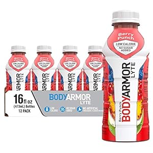 BODYARMOR LYTE Sports activities Drink Low-Calorie Sports activities Beverage, Berry Punch, Pure Flavors With Nutritional vitamins, Potassium-Packed Electrolytes, Excellent For Athletes, 16 Fl Oz (Pack of 12)