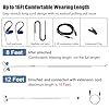 MOXKING Headphones for TV with LONG CORD Earbuds, 16FT / 4.8M Extension Cable Earphones Ear buds for PC, 3.5mm Audio Output, Metal Stereo In-Ear Wired Bass Headset with Spring Coil Wired #1