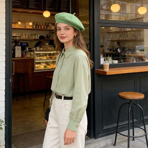 Image of Jolbndcv 6PCS Beret, French Beanie, Outdoor, Winter, Fashion Lady Hat | One Size Fits Most,Solid Color,Stretchable,for All Season