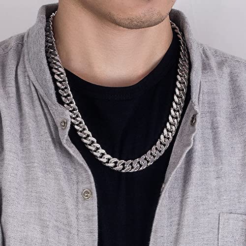 Men 925 Sterling Silver Solid Miami Cuban Chain Necklace 10MM &12MM- Curb Cuban 18 "20 "22" 24 "26" 28" Thick Big Link Choker For Man - Fine Jewelry2