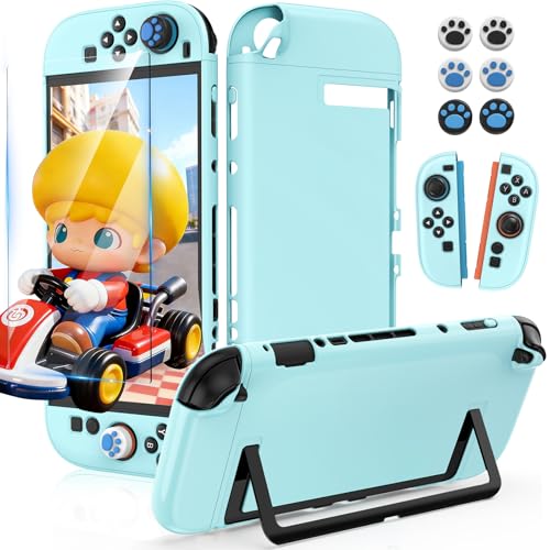 CMANBAH Nintendo Switch 2�i2025�j�Ή��n�[�h�P�[�X Switch2 �J�o�[ �h�b�N�E�X�^���h�Ή� �S�ʕی� ���h�~�y 6���T���O���b�v�L���b�v +�����x�ی�t�B�����zJoy-Con���̎��݌v ���E�ȒP ���� ���΂݂Ȃ� �X�C�b�`