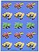 Children's Construction Vehicle Stickers - 4 Sheets, 1"