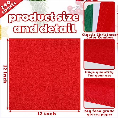 Estune 240 Sheets Deli Paper Sheets Sandwich Paper Christmas Dry Wax Paper Sheets Oil Proof Food Basket Liners Food Wrapping Paper for Xmas Holiday Hamburger Bread