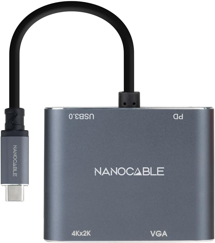 USB-C to HDMI/VGA/USB3.0/PD Nanocable Converter