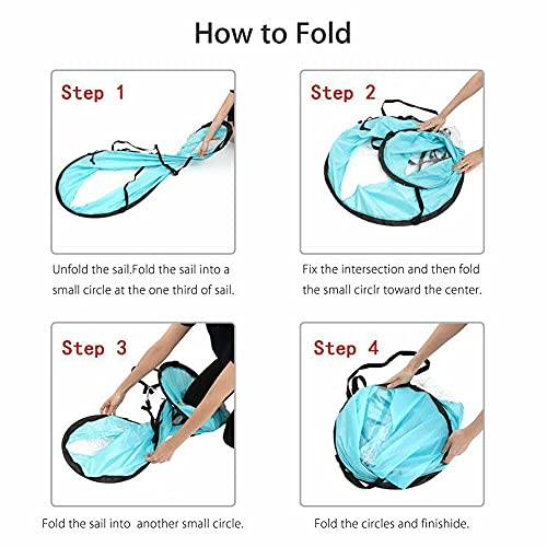 Woopower Kayak Sail, 42 Inches Foldable Portable Downwind Wind Sail Kayak Wind Paddle Canoeing Accessory For Water Sports Kayak Sail Marine #TOP3