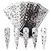 LUOSI Autocollants Ongles Noir/Blanc Dentelle Fleur Feuille Nail Stickers Varnish Mix Transfert Foil Nails Decal Nail Art Curseurs Designs Manucure