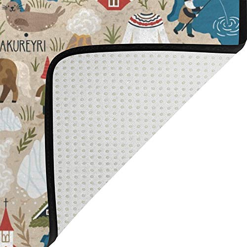 Tapis carte Islande pour décorer un salon chaleureux - 5