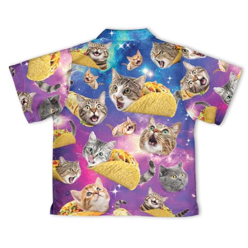 Boys Girls Tropical Highland US Flag Hawaii Shirt Funny Cow Short Sleeve Button Down Patriot Kids Hawaiian Shirt3