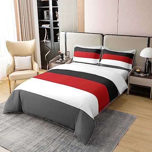 Housse de couette 240x260 rayures patchwork en pur coton de qualité - 4