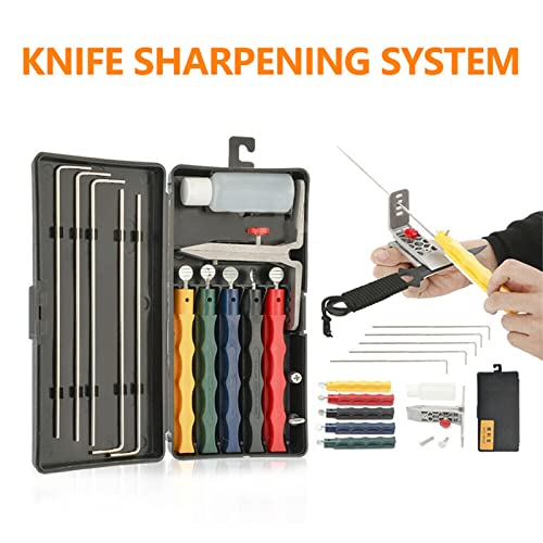 Knife Sharpener Kit, Iron Grinder Sharpening Stone Set, Professional Fix Angle Knife, Sharpener System Kit For Kitchen, Hobby, Or Garden Knives #TOP5