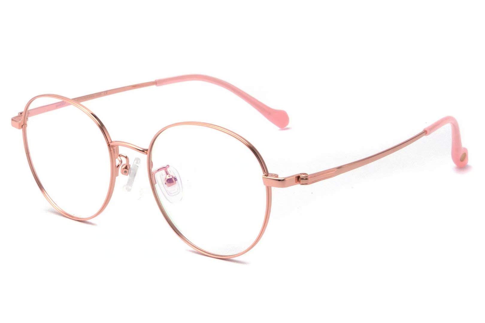 SHINU AT1028 - Gafas de ordenador con filtro de luz azul, montura de titanio, color azul C1 Oro rosa M