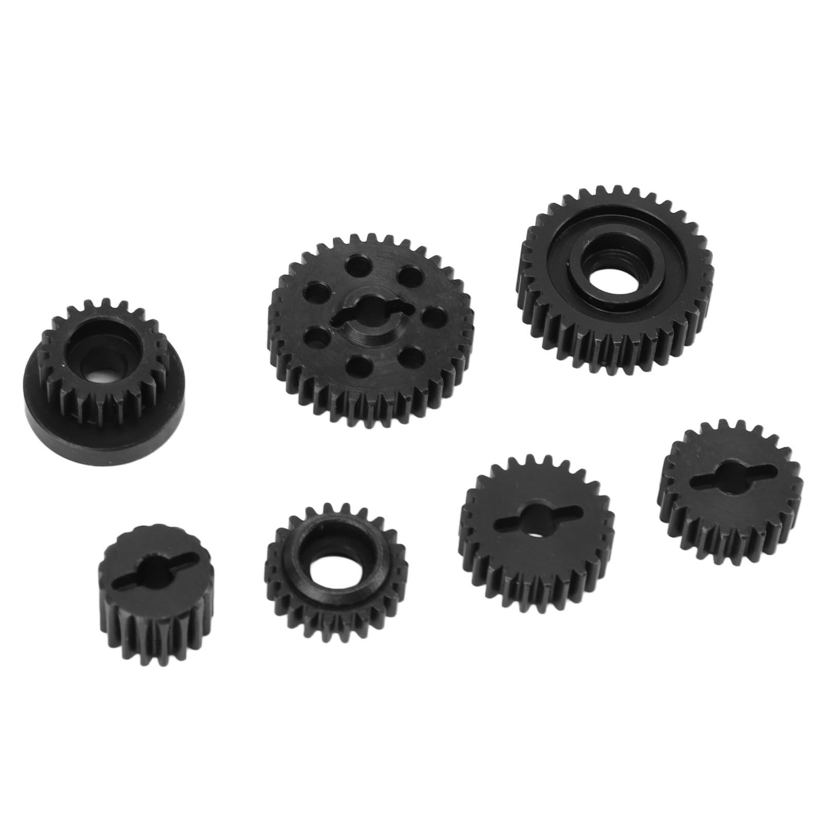 Set di Ingranaggi per Auto RC Scatola di Trasmissione di Ricambio in Acciaio Leggero da 7 Pezzi per Modelli Yikong YK4082 YK4102 YK4103 e Absima Sherpa