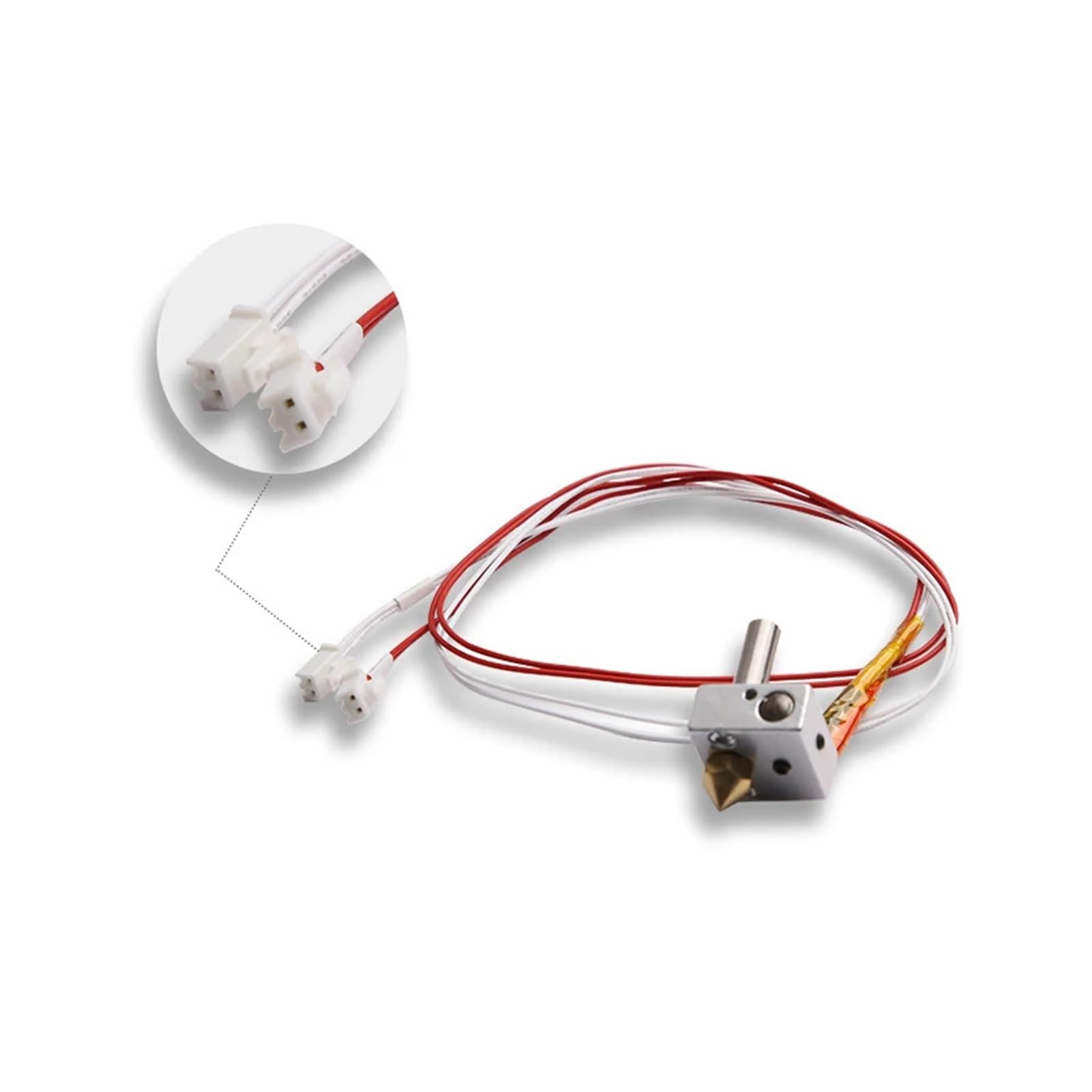 A8 A6 A8plus 12V 24V ET4 ET4X ET4Pro ET5X ET5 MK8 0,4mm Boquilla extrusora Barril Calentador termistor Piezas de Impresora 3D(A8 Hotend 30MM)