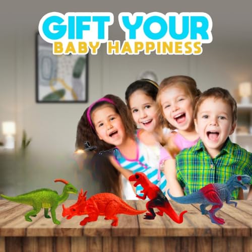 Image of Realistic Dinosaur Animal Toys for Kids 3+ Years | 8PCs Big Size Jurassic World Dino Animals Figure Set for Children| Birthday Gifts Jungle Safari Animal Dino Egg Toy Action Figurine (Dino 8)