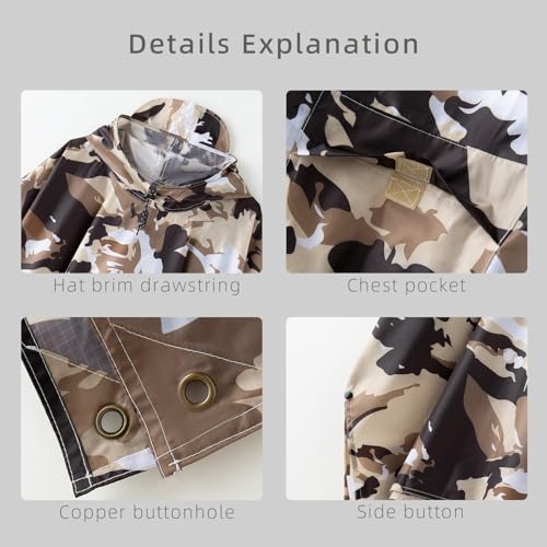 Image of Multi functional cape hooded raincoat suitable for outdoor camping and hiking, suitable for both men and women