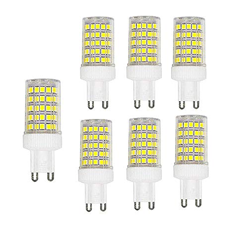 Bombillas LED G9 GOUGEER de repuesto para halógenas de 100W, blanco frío 6000K, pack de 6 unidades