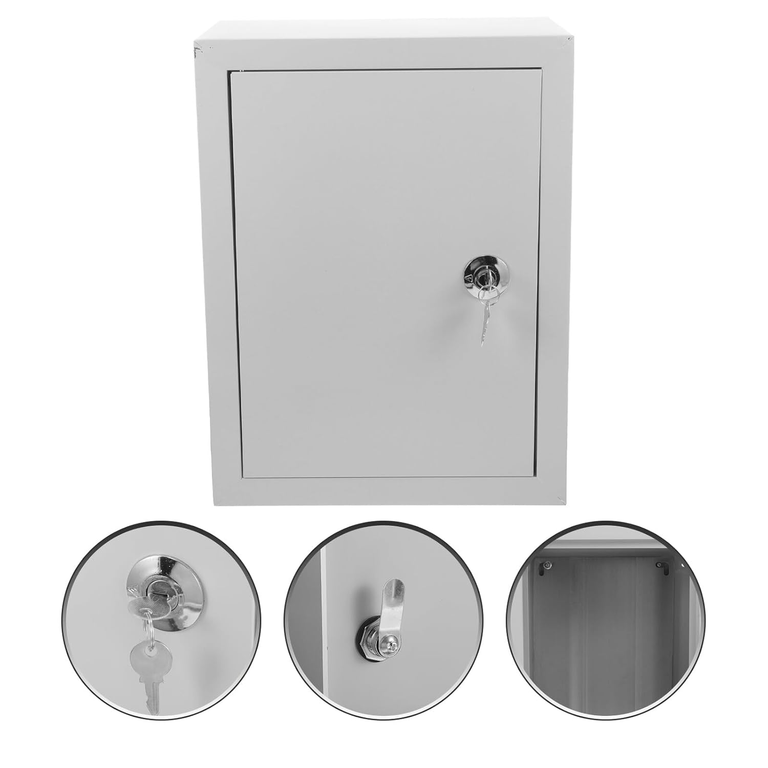 Outdoor Weatherproof Electrical Distribution Box 300x400x160mm, Wall-Mounted Aluminum Power Connection Enclosure for Outdoor Electrical Protection and Project Use