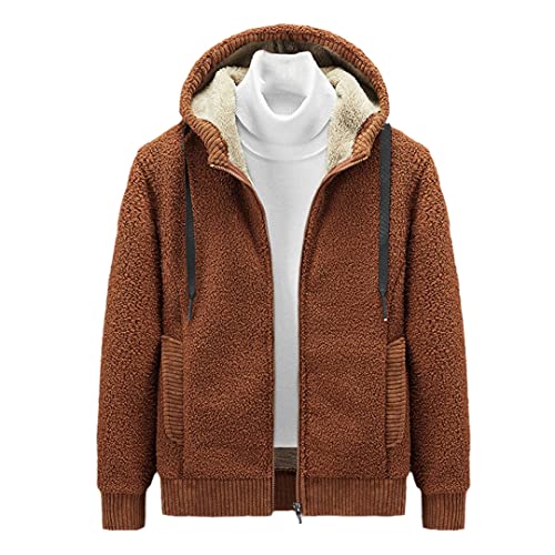 Sweat à capuche en cachemire polaire épais veste d'hiver haut de gamme pour homme