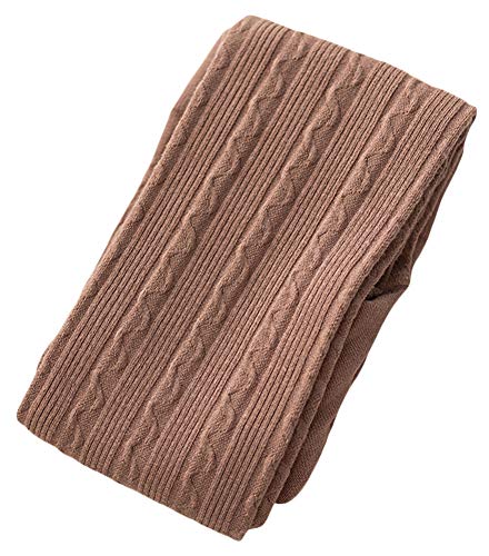 Girls' Solid Cable Knit Footed Tights Stretch Leggings Stockings