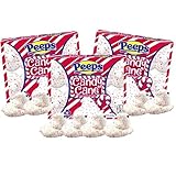 Peeps Candy Cane Flavored Marshmallow Christmas Candy Chicks, 10 Count, Pack of 3