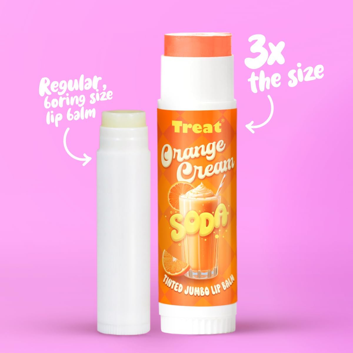 TREAT© JUMBO TINTED LIP BALM (SHIMMERING CREAM SODA WITH AN ORANGE TWIST) image 2