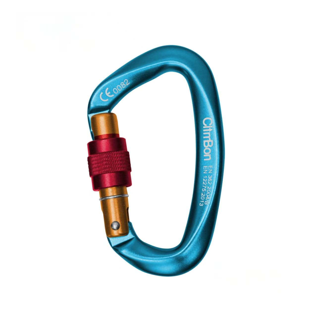 ClimBon Mosquetón de escalada 25KN UIAA CE EN probado, forjado aleación de aluminio de alta resistencia, cierre de rosca, 5 colores para escalada de rescate