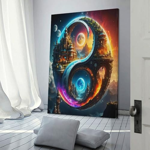 Tableau Tai Chi déco murale zen pour salon moderne et chambre 60x90cm