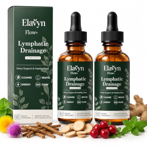 ELAVYN FLOW+ Lymphatic Drainage Drops, Flow+ by Elavyn - Supports Lymphatic Health，2pcs