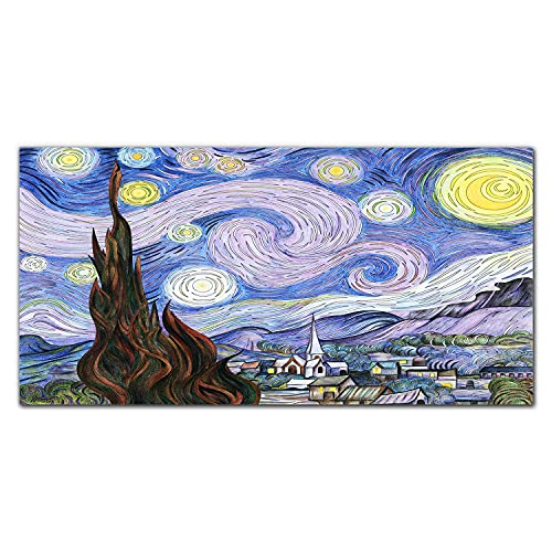 Tableau en verre 100x50cm robuste et facile à nettoyer pour salon