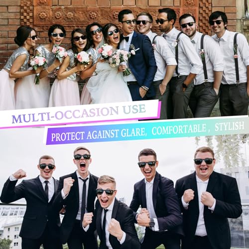 Party Sunglasses Bulk - Adult Retro Plastic Pack of 12 Vintage Sunglasses for Men Women - Party Favors2