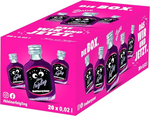 Kleiner Feigling | Red Berry Sour | 20 x 20ml | Marken-Spirituose | Premium Likör | Feiern mit Fantasie