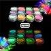 Glow in the Dark Powder –(Pack of 12) Luminous Pigment Powder Fluorescent UV Neon Color Changing luminescent Phosphorescent Thermochromic Dye Dust Glo for Slime Nails Resin Acrylic Paint Ink Non-Toxic