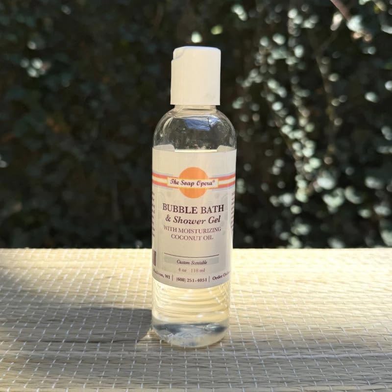 The Soap Opera Bubble Bath and Shower Gel with Coconut Oil Cleansers Skin-Softening Custom Scents 4fl oz 118