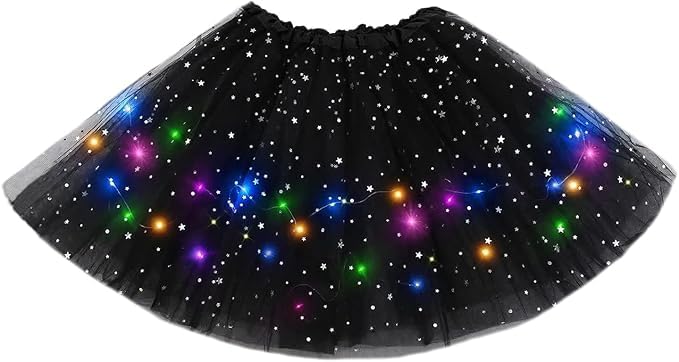 Girl Tutu Skirts, 2-8 Years Baby Girls Light Up LED Tutu Skirt Magic Light Princess LED Dancing Skirt Tulle Ballet