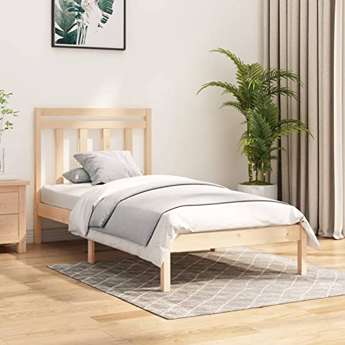 Tidyard Massivholzbett Komfortbett Holzbett Bettrahmen Doppelbett/Einzelbett Seniorenbett Jugendbett Landhausbett Gästebett Betten Bett für...
