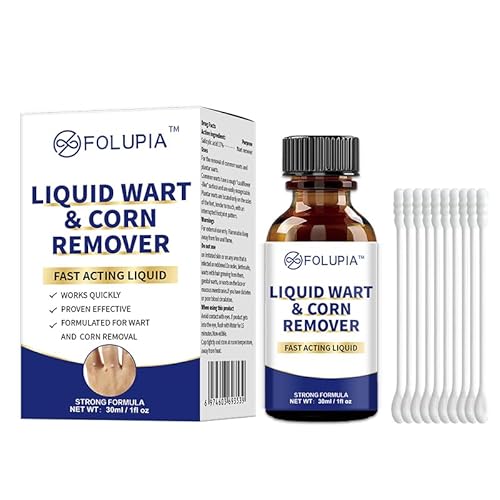 FOLUPIA Fast-Acting Plantar Wart Remover for Feet, Corn Removers for Toes with 17% Salicylic Acid,