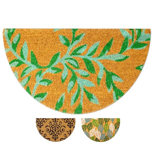LUA VIKA Fußmatte kokos halbrund, fussmatte für Außen und Innen, Schmutzfangmatte für Ihre...