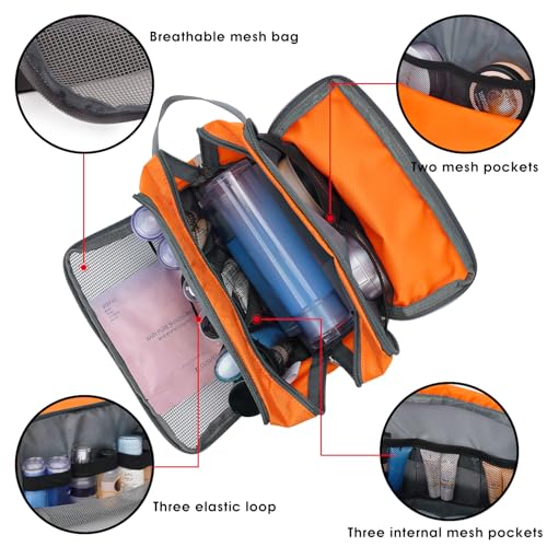 Image of WANDF Travel Toiletry Bag for Men, Small Dopp Kit for Toiletries