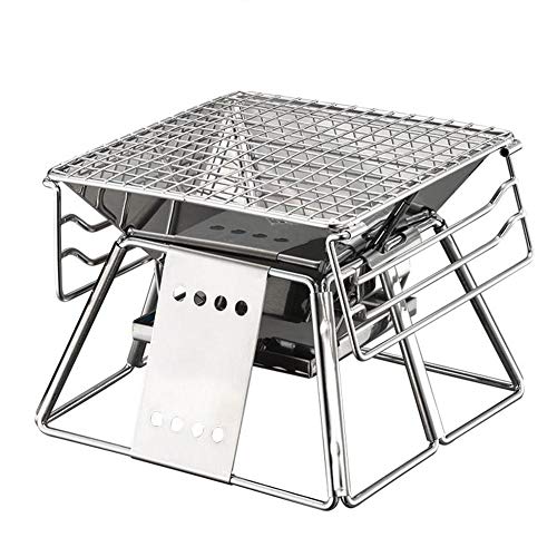 Tragbarer Holzkohlegrill Tischgrill Grill Folding Kleiner Barbecue Grill für Grillen im Freien Camping Wandern Picknick Kochen Tailgating