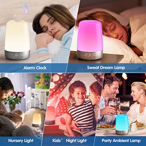 Sunrise Simulation Alarm Clock Wake Up Light For Heavy Sleepers Adults, Golspark Dimmable Sun Lamp Kid Bedroom Nursery Bedside Night Light Sleep Aid, 7 Rgb Lights, 7 Natural Sound Alarms, Snooze Timer #TOP6