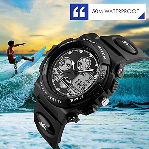 Image of PASNEW Kids Watch,Multifunction Digital Analog Watches