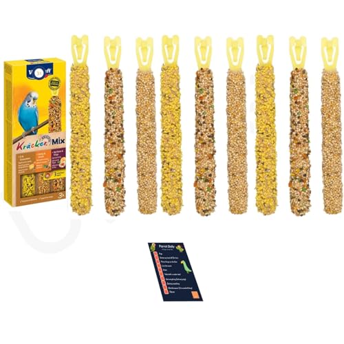 Bundle Budgies Crackers Trio-Mix including Egg, Grass Seeds, Apricot, Fig, Honey, Sesame - Pack of 3 (9 sticks in total - 270g) with Info Card - Image 5