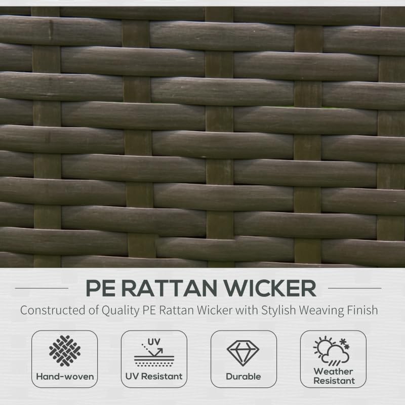 Outdoor Furniture Set, Outdoor Furniture,Patio Conversation Sets,7-Piece PE Rattan Patio Furniture Outdoor Dining Conversation Sectional Set with Coffee Table, Lounge Wicker Chairs