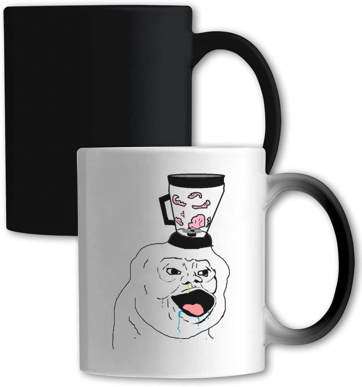 Wojak Meme Funny Blender Head No Brain Color Changing Mug White :  Amazon.ie: Everything Else
