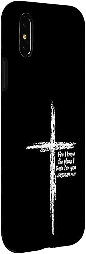 Miniatura 9 de Funda de regalo cristiana para iPhone 13 Pro Max Cross I Know The Plans Verse Biblia Jesús Dios