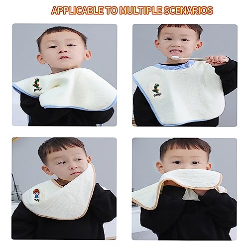 2 Pack 360 ° Rotating Baby Feeding Teething Bibs, Stay-Dry Toddler Bib, The Adjustable Baby Waterproof Bibs, Width Coverage and Pull-Over Design Bibs, for Boys Girls Newborn Unisex 3-24 Months4