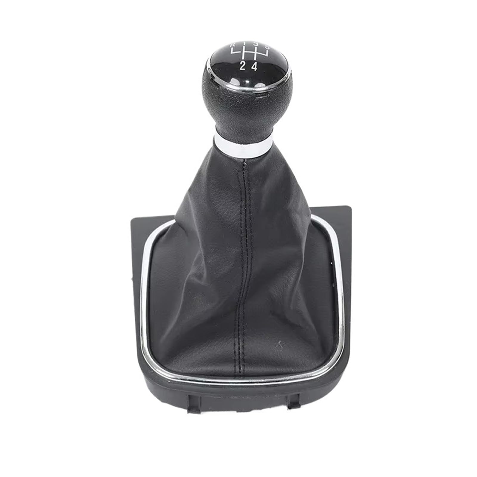Qwqaab 5 Speed Black Line Manual Gear Knob For Vw Golf 5 Mk5 Jetta 2004-2010 For 6 Mk6 2010-2014 Manual Gear Shift Knob Pu Gaiter Boot 5/6 Speed(5 Speed Black Line)