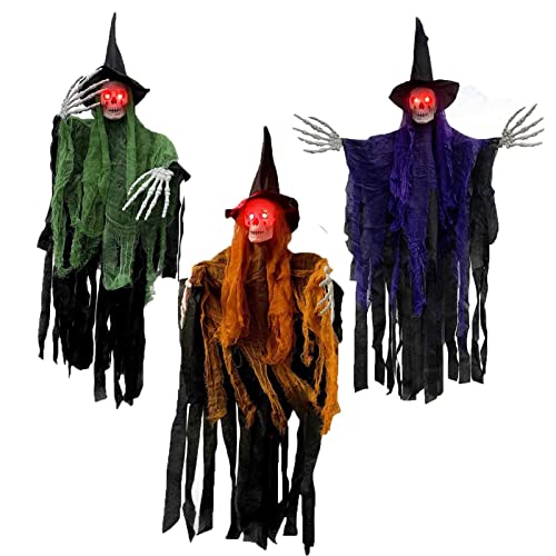 JJYDX 3 PCS Halloween Decorazione Horror Strega