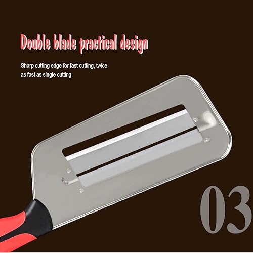 Miniatura 7 de Cortador de repollo Cuchillo de cebolla Cortadora de verduras de doble hoja Limpiador de escamas de pescado